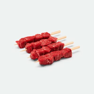 Beef Eye Fillet Skewers Grass Fed - 100g x 4 Pieces