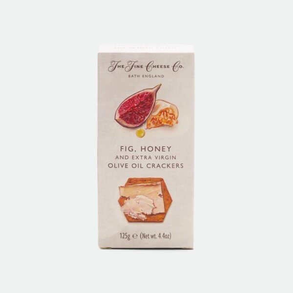 Fig, Honey & Extra Virgin Olive Oil Crackers The Fine Cheese Company - 125g