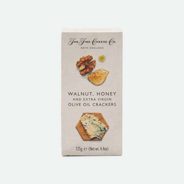 Walnut, Honey and Extra Virgin Olive Oil Crackers The Fine Cheese Company - 125g