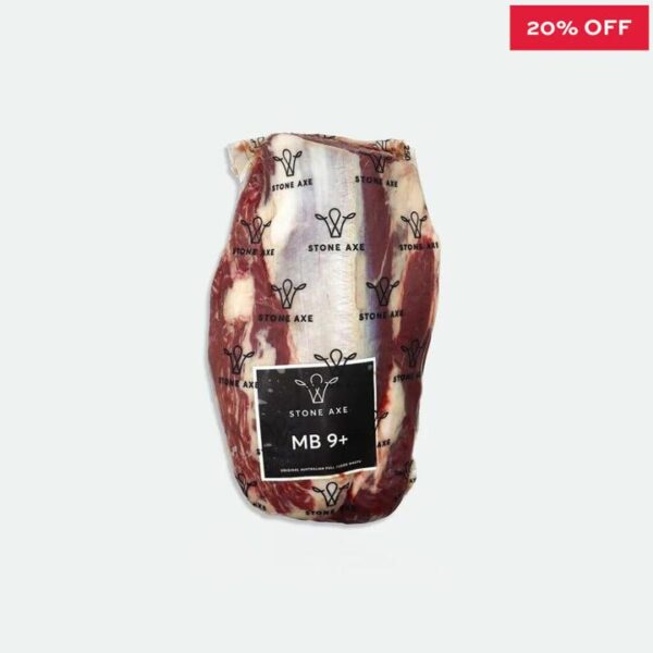 Fullblood Wagyu Chateaubriand Marble Score 9+ Stone Axe, 1.2-1.4kg
