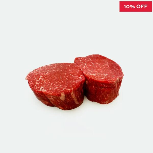 Beef Eye Fillet Steaks Premium Grass Fed - 220g x 2 Pieces
