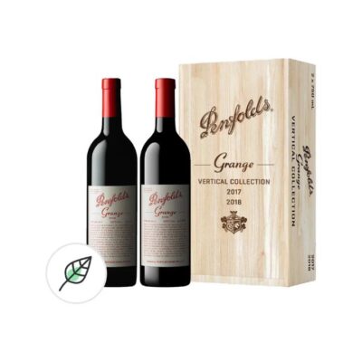 Penfolds Grange Vertical Collection 2017 & 2018 Limited Edition Wooden Gift Case, 2 ? 750ml