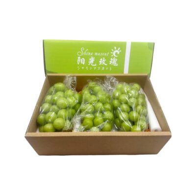 Shine Muscat Grapes Air-Freighted from China, Box 2.5kg - Sunshine Rose Seedless Green Grapes